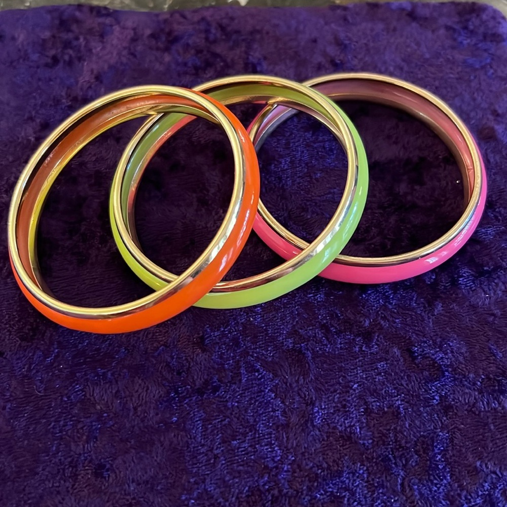 Set of Colorful Enamel Bangles